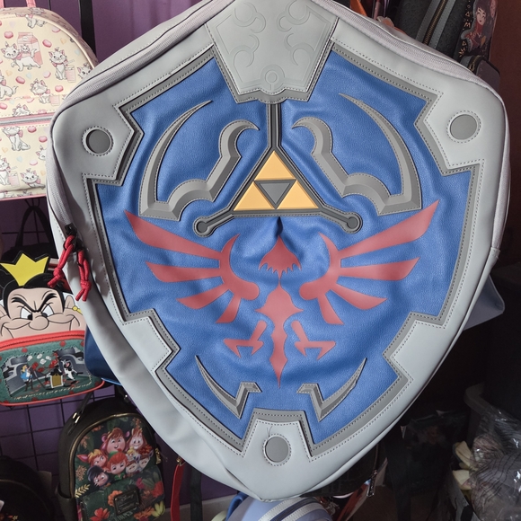 Blue and Gray Shield Backpack - Picture 1 of 2